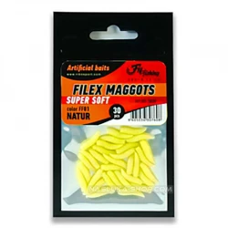 Λευκά σκουλήκια σιλικόνης Filex Maggots - χρώμα FF02 Fluo Yellow