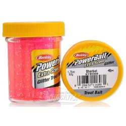 Μαλάγρα πάστα για ψάρεμα πέστροφα Berkley Powerbait Extra Scent Glitter - Sherbet